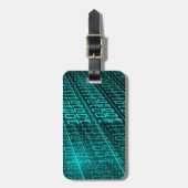 サイバーパンク未来型コンピュータ技術回路 ラゲッジタグ (正面縦)