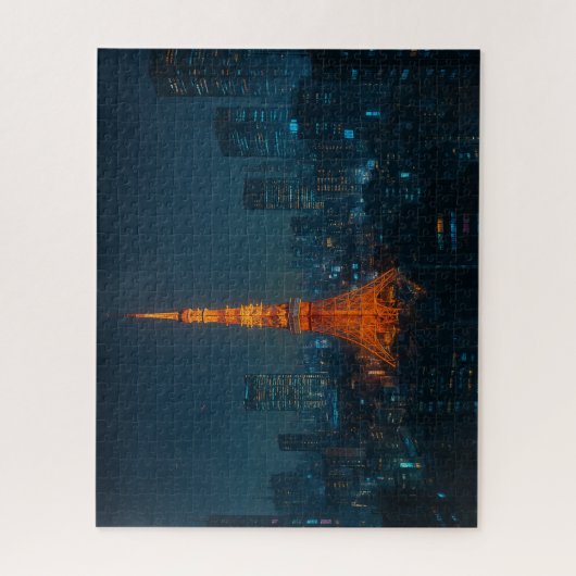 サイバーパンク東京タワー/Cyberpunk Tokyo Tower ジグソーパズル (縦)