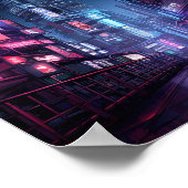 サイバーパンク東京ナイト通り ポスター (角)