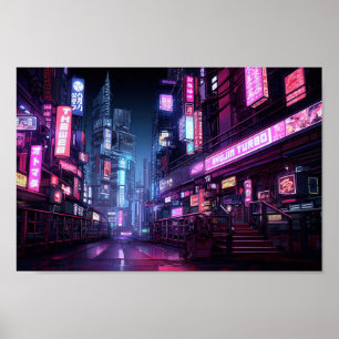 サイバーパンク東京ナイト通り ポスター