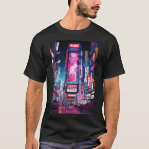 サイバーパンク東京ネオン通り Tシャツ