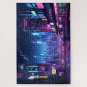 サイバーパンク東京ルーフトップ ジグソーパズル (縦)