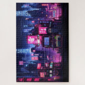 サイバーパンク東京通りダイナー ジグソーパズル (縦)