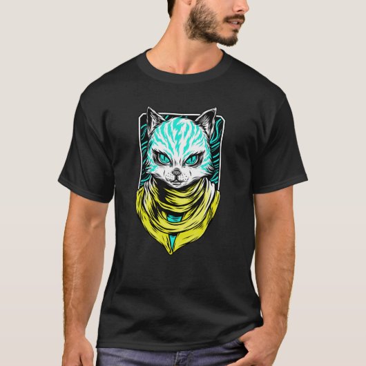 サイバーパンク猫 Tシャツ (正面)