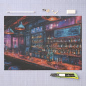 サイバーパンク絵を描インクのバー 薄葉紙 (クラフト)