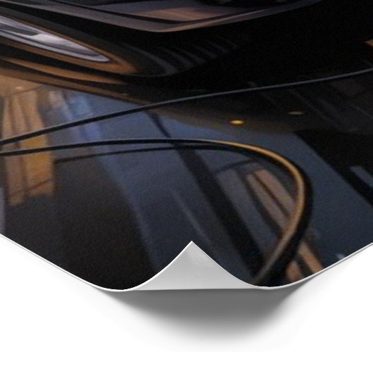 サイバーパンク通りレーサー – 未来的なアニメガール&R ポスター (角)