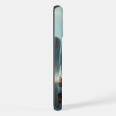 サイバーパンク高層ビル都市自動車 iPhoneケース (右側面)