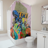 サイバーパンク，アニメ，マンガ，酸，サイバー，アート， シャワーカーテン (インサイチュ)