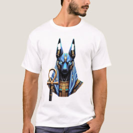 サイバーパンク・アヌビス - 死後の世界のネオンのエジプトの神 Tシャツ
