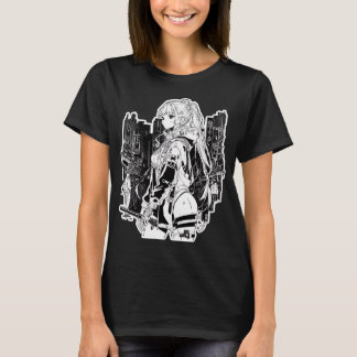 サイバーパンク ガール スタイル Tシャツ