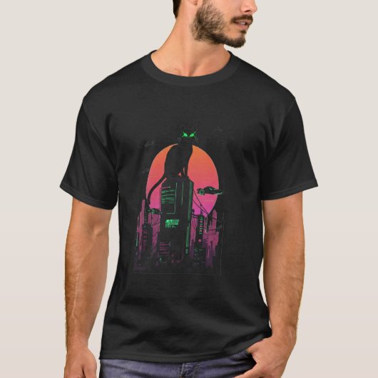 サイバーパンク キティ キャット Tシャツ (正面)