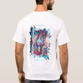 サイバーパンク グリッチアートと壊れた現実 グラフィックTシャツ Tシャツ
