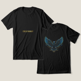 サイバーパンク グリッチ イーグル 前後 フリースタイルTシャツ トライブレンドTシャツ