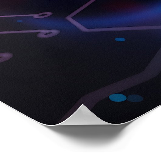 サイバーパンク ゲーミングコントローラー ネオン「GAMING ZONE」 ポスター (角)