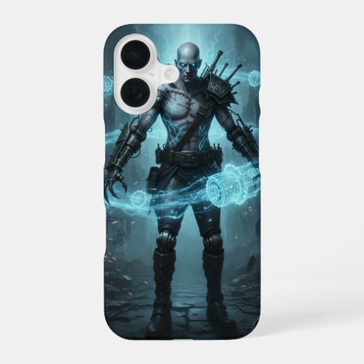 サイバーパンク サイボーグ コア iPhone 16ケース (裏面)