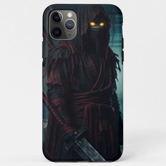 サイバーパンク シャドウ ニンジャ アニメスタイル スマホケース Case-Mate iPhoneケース (裏面)