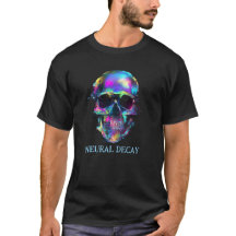 サイバーパンク スカル 神経衰弱 メンズTシャツ