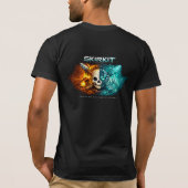 サイバーパンク スカルTシャツ - 古代vs未来のテクノロジーW Tシャツ (裏面)