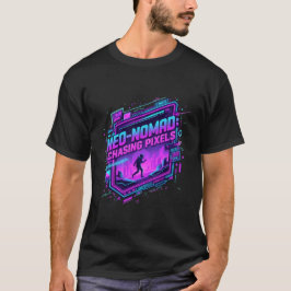 サイバーパンク ネオノマド シンスウェーブ アート - レトロフューチャー Tシャツ
