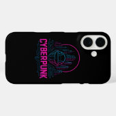 サイバーパンク ネオンシティ ロゴ - 未来のテクノロジー美学 Case-Mate iPhoneケース (裏面 (横))