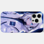 サイバーパンク ネオンパルス アニメガール Case-Mate iPhoneケース (裏面 (横))