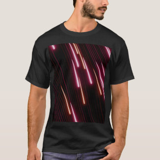 サイバーパンク ネオンライトトレイル アブストラクト グラフィックTシャツ Tシャツ