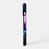 サイバーパンク ネオン アニメ ガール グリッチ スマホケース iPhone 16ケース (左側面)