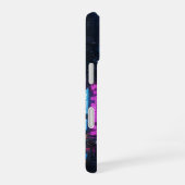サイバーパンク ネオン アニメ ガール グリッチ スマホケース iPhone 16ケース (右側面)