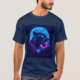 サイバーパンク ネオン ブラックパンサー Tシャツ