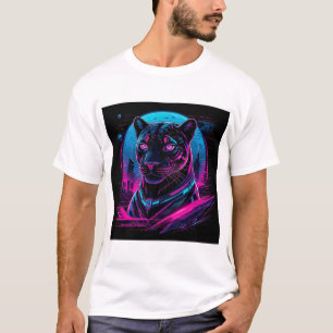 サイバーパンク ネオン ブラックパンサー Tシャツ