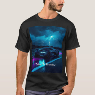 サイバーパンク ハイパーカー 雷嵐 ネオン グラフィックT Tシャツ