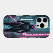 サイバーパンク/レトロな美意識のデザイン iPhoneケース (裏面横)