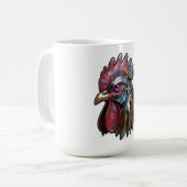 サイバーパンク ロースター 虹色 メカアート コーヒーマグカップ (正面左)