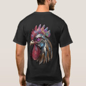 サイバーパンク ロースター 虹色 メカアート Tシャツ (裏面)