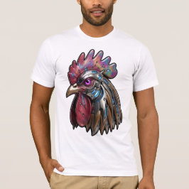 サイバーパンク ロースター 虹色 メカアート Tシャツ