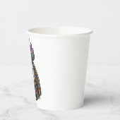 サイバーパンク ロースター 虹色 メカニカル アート 紙コップ (左)