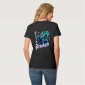 サイバーパンク 猫 キーパー Tシャツ レディース (裏面フル)
