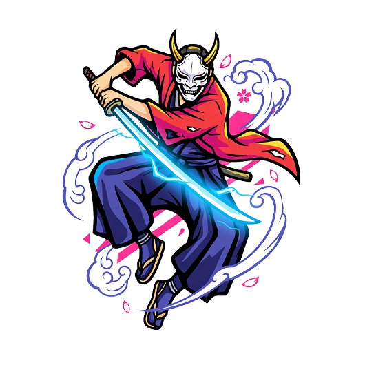 サイバーパンク 鬼 侍 - 電気刀 日本  マグカップ