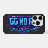 サイバーパンク GG NO RE ゲーミングデザイン - ネオンゲーマー iPhoneケース (裏面横)