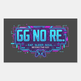 サイバーパンクGG NO REゲーミングスタイル - ネオンゲーマー 長方形シール