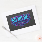サイバーパンクGG NO REゲーミングスタイル - ネオンゲーマー 長方形シール (封筒)