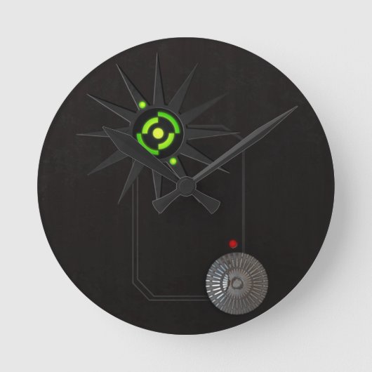 サイバーパンクLED壁時計 ラウンド壁時計 (正面)