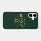 サイバーパンクSFの未来 2147年 iPhone 16ケース (裏面横)