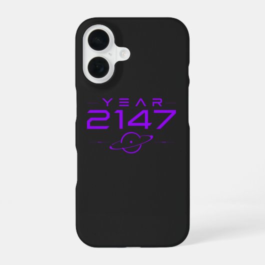 サイバーパンクSFの未来 2147年 iPhone 16ケース (裏面)