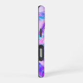 サイバーピンクとブルー iPhoneケース (右側面)