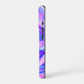 サイバーピンクとブルー iPhoneケース (左側面)