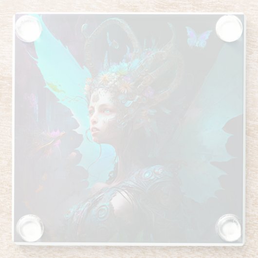 サイバーフェアリーファンタジーアート ガラスコースター (裏面)