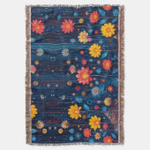 サイバーブルーイッシュ開花 スローブランケット (正面縦)