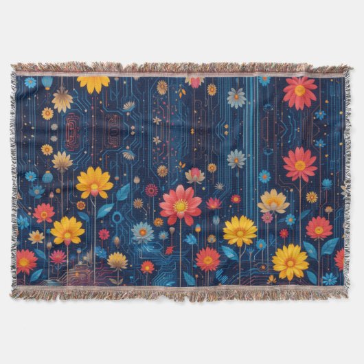 サイバーブルーイッシュ開花 スローブランケット (正面)