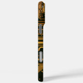 サイバーブルーPCB回路基板トレースパターンアート Case-Mate iPhoneケース (裏面 / 右)